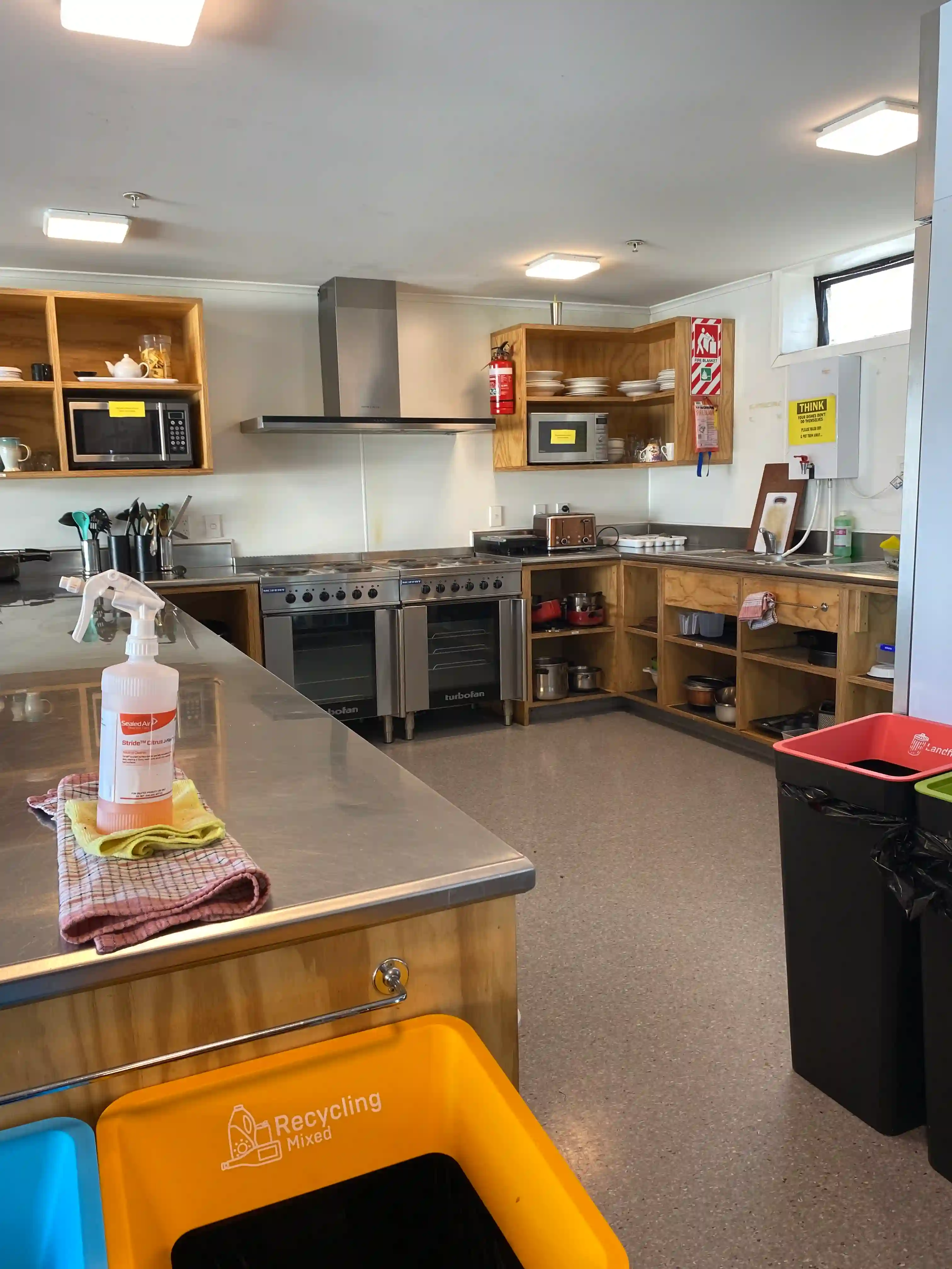 Shared kitchen at Staff Lodge